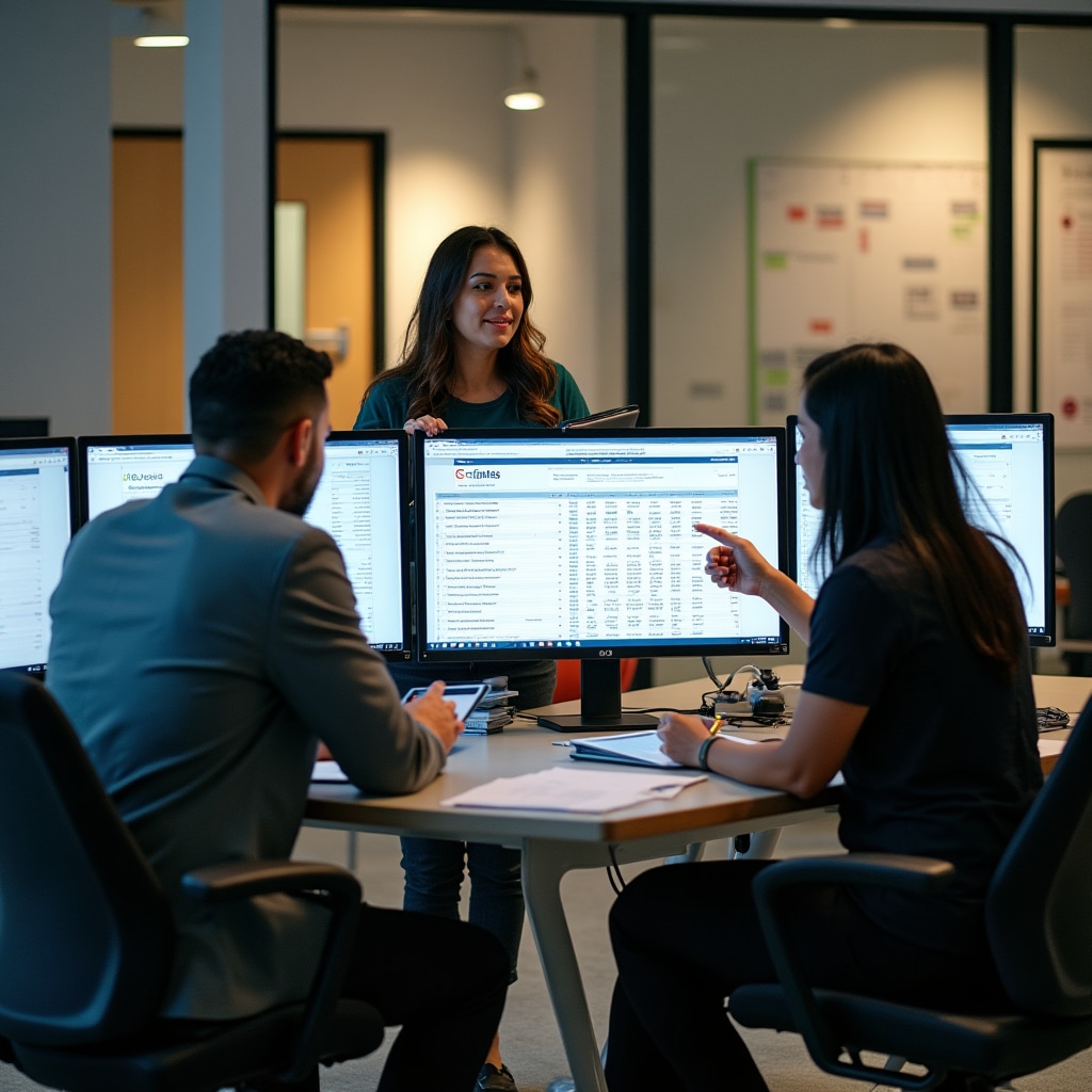 Team conducting research and updates